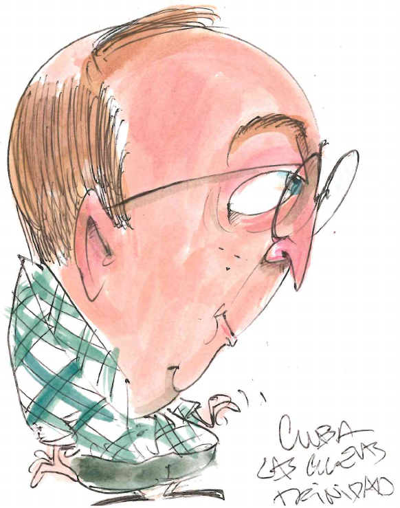 A caricature of me that makes me look 30 years older than I was.