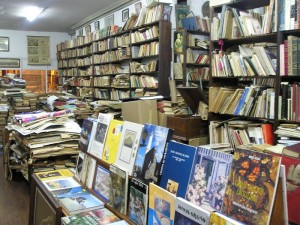 Books on shelves